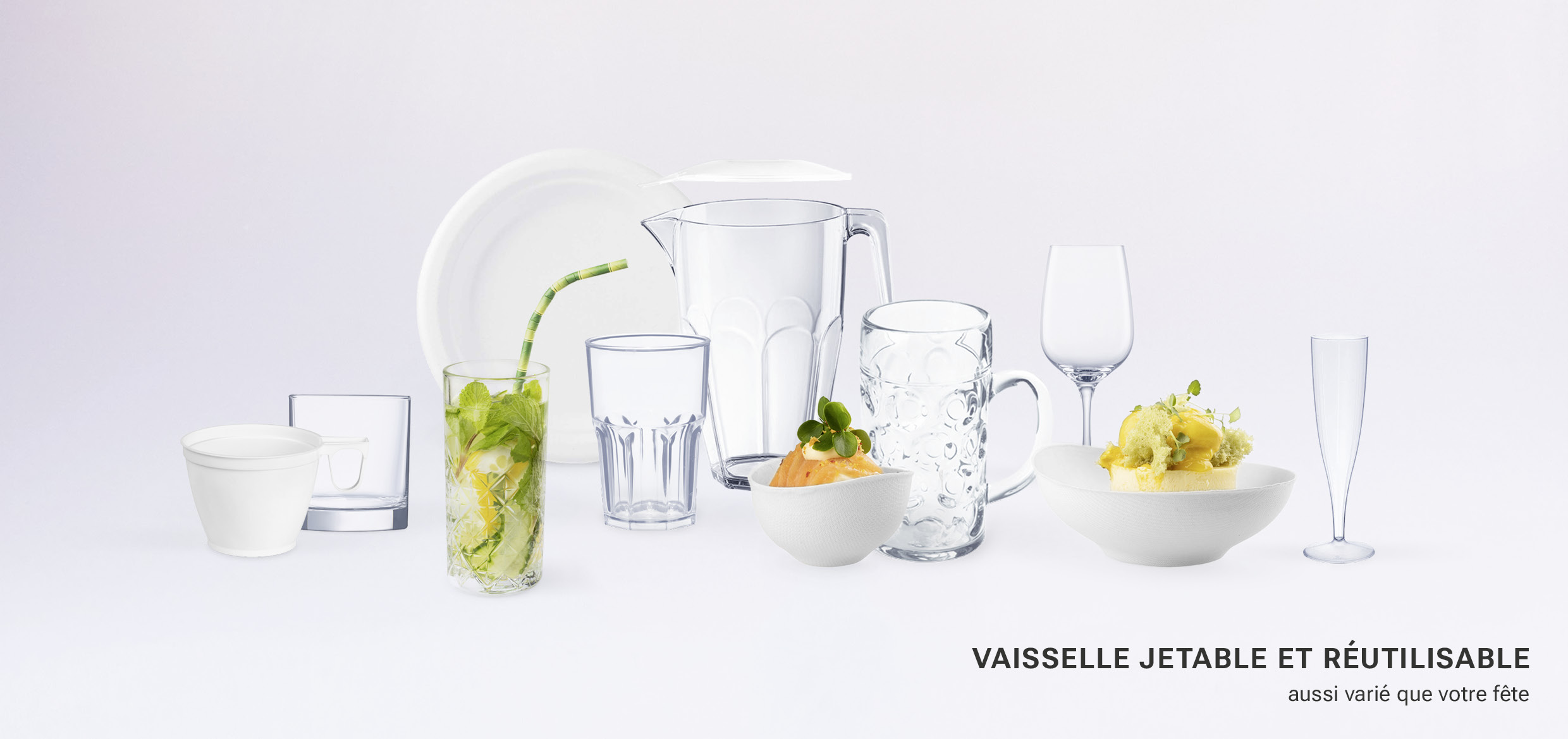 Vaisselle jetable et réutilisable