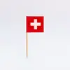 Zahnstocherfähnchen Schweiz 2,5 x 3,8 cm (100 Stück), Modell 751 / Piques à cocktail avec drapeau de la Suisse 2,5 cm x 3,8 cm (100 pièces), modèle 751
