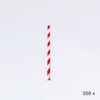 Trinkhalme / Röhrli rot-weiss (200 Stück), Modell 25888 / Pailles rouge-blanc (200 pièces), modèle 25888