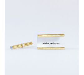 Röllchenlose ganz in gold, Nieten Beutel (500 Stück), Modell 860_offen / Papillotes de couleur or, billets perdants (500 pièces), modèle 860_ouvert