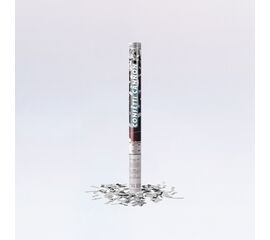 Konfettikanone 60 cm - metallic silber, Modell 689 / Canon à confettis métallique argent 60 cm, modèle 689