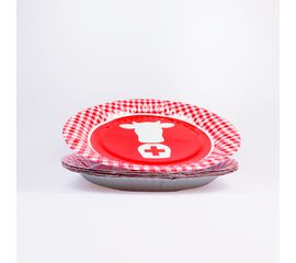 Teller Schweiz mit Kuhmotiv (8 Stück), Modell 4174 / Assiette Suisse avec tête de vache (8 pièces), modèle 4174