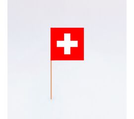 Plastikfähnchen Schweiz (5 Stück), Modell 763 / Petits fanions en plastique, Suisse, (5 pièces), modèle 763