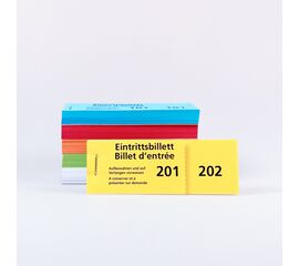 Eintrittsbillette in Blocks zu 100 Blatt Nr. 1 – 500, Modell 459 / Blocs de billets d'entrée avec 100 billets numérotés de 1 à 500, modèle 459