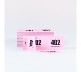 Garderobennummern Block gelocht Nr. 1 – 1000, Modell 462.Budget / Bloc de tickets de vestiaire perforés n° 1 à 1000, modèle  462.Budget