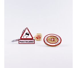 Badges-Schlüsselanhänger, Modell BS.1 / Porte-clés avec badges, modèle BS.1