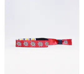 Stoffbänder «Edelweiss» [Rot] / Bracelets en tissu « Edelweiss » [rouge]