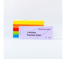 Gutschein Bonblocks mit verschiedenen Standardtexten, Modell 461 / Blocs de bons de consommation avec différents textes standard, modèle 461