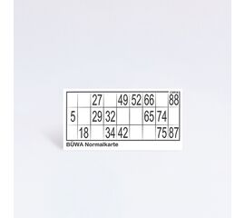 Lottokarten 14,5 x 7,2 cm, Sonderanfertigung, Modell 6001.S / Cartons de loto 14,5 x 7,2 cm, fabrication spéciale, modèle 6001.S