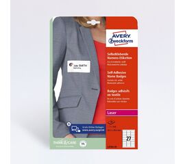 Namensetiketten, Modell 740 / Badges autocollants personnalisés, modèle 740