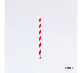 Trinkhalme / Röhrli rot-weiss (200 Stück), Modell 25888 / Pailles rouge-blanc (200 pièces), modèle 25888
