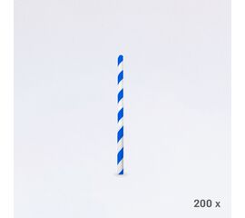 Trinkhalme / Röhrli blau-weiss (200 Stück), Modell 25888.1 / Pailles bleu-blanc (200 pièces), Modèle 25888.1