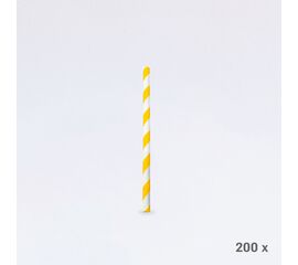Trinkhalme / Röhrli gelb-weiss (200 Stück), Modell 25888.3 / Pailles jaune-blanc (200 pièces), Modèle 25888.3