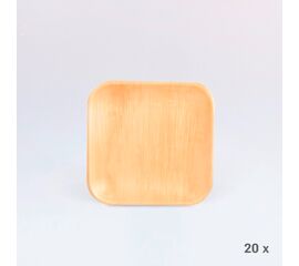 Palmblatt Teller vierkant (20 Stück), Modell 57537 / Assiette carrée en feuille de palme (20 pièces), modèle 57537
