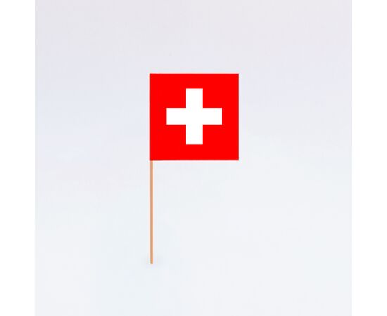 Plastikfähnchen Schweiz (5 Stück), Modell 763 / Petits fanions en plastique, Suisse, (5 pièces), modèle 763