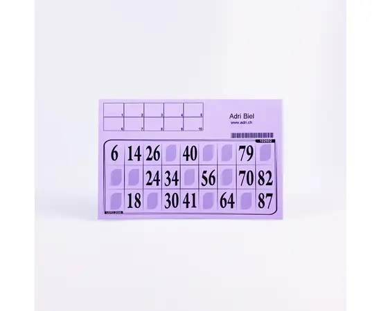 Lottokarten mit Kontrolle (10 Stück), Modell 6013 / Cartons de loto avec contrôle (10 pièces), modèle 6013