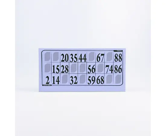 Lottokarten Grossformat 19,2 x 9,6 cm (100 Stück), Modell 6008 / Cartons de loto grand format 19,2 x 9,6 cm (100 pièces), modèle 6008
