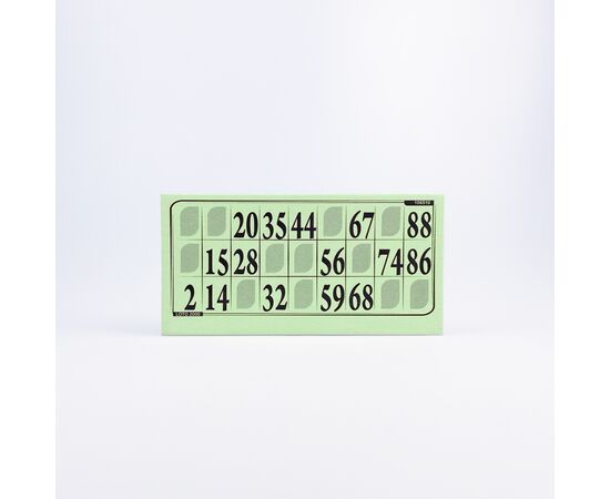 Lottokarten 14,5 x 7,2 cm - plastifiziert (100 Stück), Modell 6001 / Cartons de loto 14,5 x 7,2 cm - plastifiés (100 pièces), modèle 6001