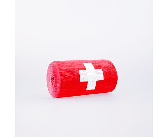 Flaggenkrepp Schweiz 3 Rollen, Modell 312 / Papier crépon, modèle « Suisse », 3 rouleaux, modèle 312