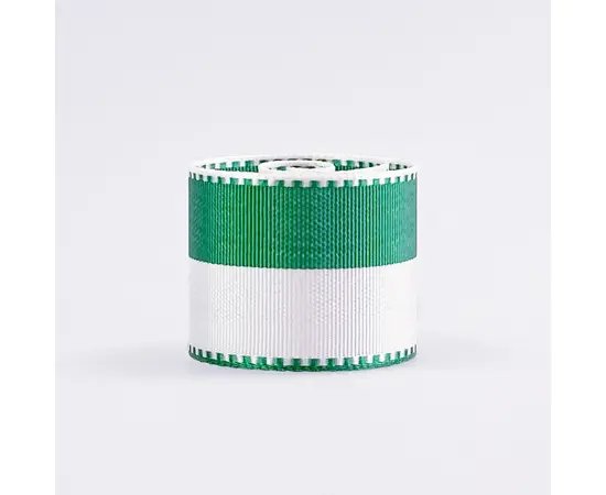 Repsseidenband 72 mm, Modell 3104 [Weiss-Grün (3)] / Ruban en soie côtelée de 72 mm de largeur, modèle 3104 [blanc-vert (3)]