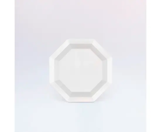 Teller 8-eckig weiss (100 Stück), Modell 598.w / Assiette octogonale blanc (100 pièces), modèle 598.w