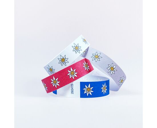 Kontrollbänder Edelweiss (100 Stück) [Weiss] / Bracelet de contrôle « Edelweiss » (100 pièces) [blanc]