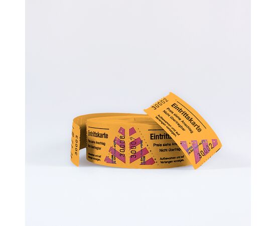 Eintrittsbillette in Rollenform, Rolle à 500 Billette, Modell 463 / Billets d'entrée sous forme de rouleau, rouleau de 500 billets, modèle 463