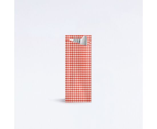 Bestecktaschen / Besteckbeutel PicNic Red (350 Stück pro Box), Modell P-FIT269 / Pochette à couverts pique-nique rouge (350 par carton), modèle P-FIT269