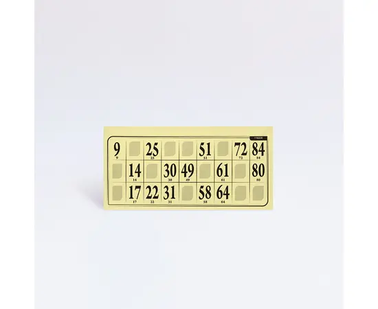 Lottoblätter zum einmaligen Gebrauch (100 Stück), Modell 6002 [Gelb] / Cartons de loto à usage unique (100 pièces), modèle 6002 [jaune]