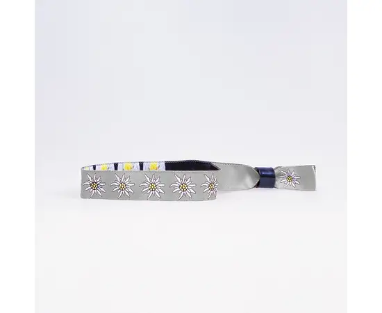 Stoffbänder «Edelweiss» [Grau] / Bracelets en tissu « Edelweiss » [gris]