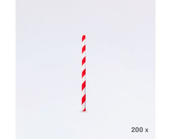 Trinkhalme / Röhrli rot-weiss (200 Stück), Modell 25888 / Pailles rouge-blanc (200 pièces), modèle 25888